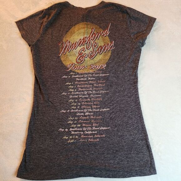 Next Level 2 Sided Mumford & Sons Heathered Gray Tshirt With Graphics Size Med - Picture 5 of 7